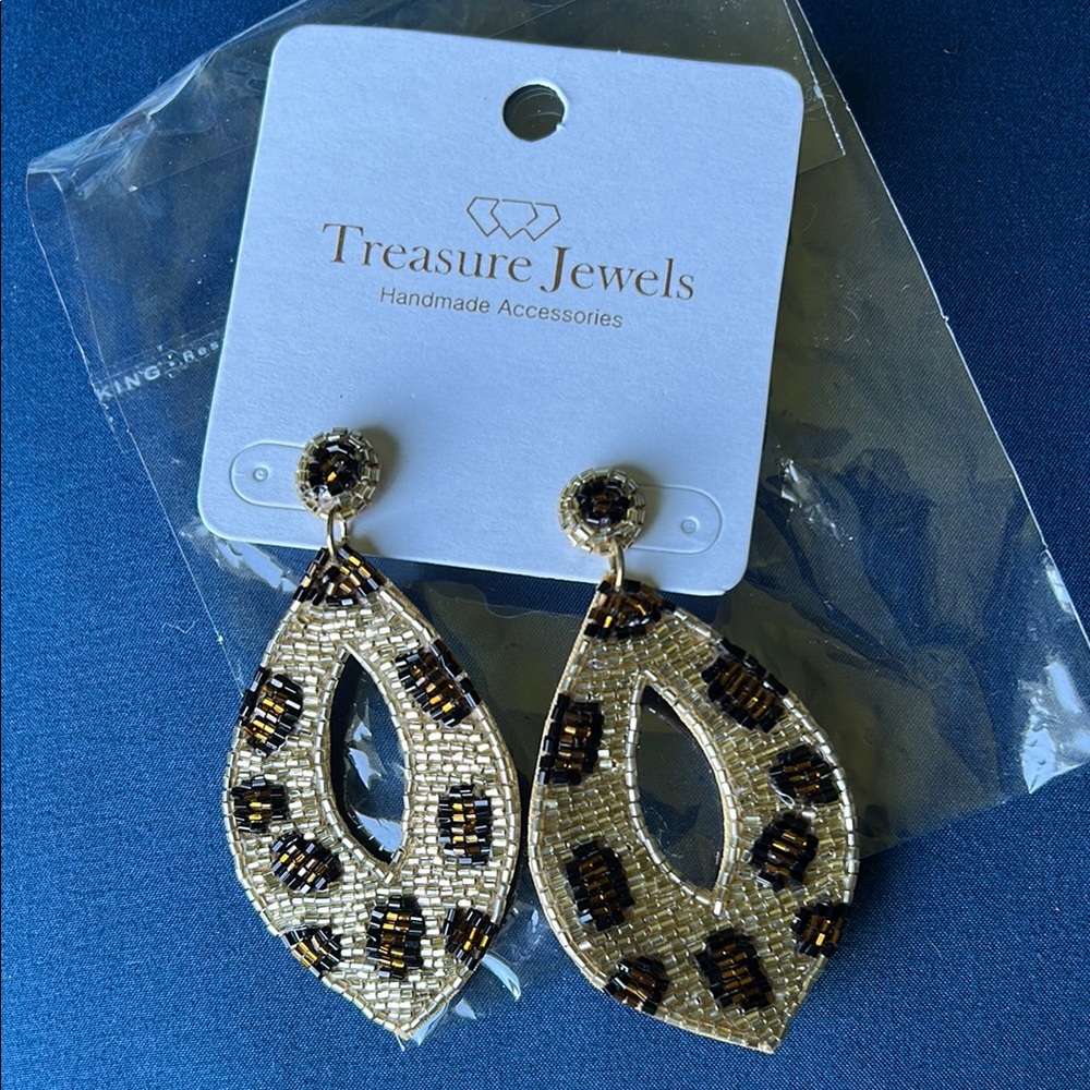 Treasure Jewels Handmade Earrings, NWT
